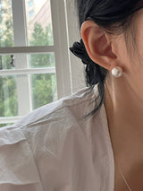 [92.5silver]コットンパールピアス