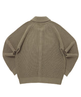 ROUND-COLLAR 7G KNIT CARDIGAN (Beige) / ラウンドカラーニットカーディガン