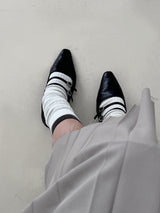 Lady stiletto two strap loafer 