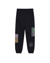 GRANNY SQUARE JOGGER PANTS BLACK (6691423453302)