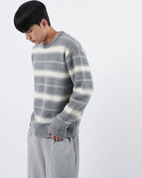 モヘアブラッシュストライプニット/mohair brush stripe knit 3color