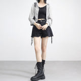 Rant see-through linen zip-up
