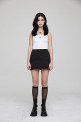 バータックカーゴミニスカート / BAR TACK CARGO MINI SKIRT BLACK