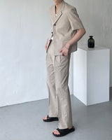 リネンショートスリーブショートジャケット / ECT Linen Short-Sleeved Short Jacket (2 colors)