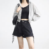 Rant see-through linen zip-up