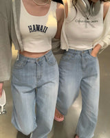 アクアデニムワイドパンツ