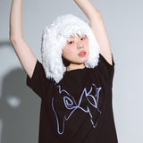 MIGNON LOGO HOLE GRAPHIC SHORT SLEEVE (BLACK)