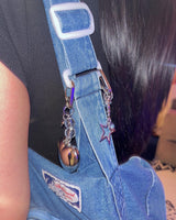 Pierced big star keychain