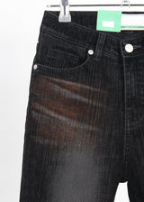 BURNING VELVET BOOTS CUT DENIM