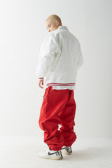 スポーティロゴカラーバーシティジャケット/BSR2223FWJK023 SPORTY LOGO COLLAR VARSITY JACKET WHITE
