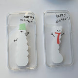 Merry Winter - Happy Winter Snow Couple Phone Case Bead Tok Set 
