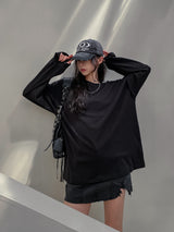 (UNISEX) シルキーデイリーオーバーウォーマー長袖