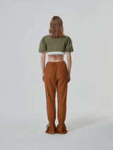 PLEATS ANKLE STRAP PANTS (2 COLOR) (6682303561846)