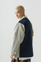 ロゴカラーコットンベーシックジャケット/BSR2223FWJK066 LOGO COLLAR COTTON BASIC JACKET MIX
