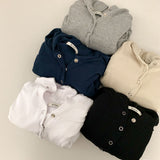 [Bellide made] Chalang snap ribbed T-shirt