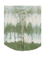 ダイドレースアップノースリーブ / DYED LACE-UP SLEEVELESS (GREEN)