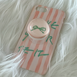 [セット] プレゼントシリーズ：コーラルレターフォンケース + スマホグリップ / [SET] Present series: Coral letter phone case + griptok