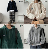 Crete Embroidery Fleece Semi-Zipup Hoodie