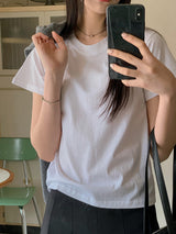 Basic Round Short Sleeve T-shirt (5color)