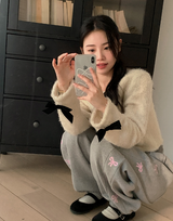 リボンシープフリースジョガーパンツ(4color)