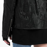 WRINKLE LEATHER SINGLE JACKET BLACK