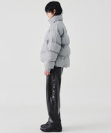 COATED OVERSIZED LEATHER PANTS (BLACK)