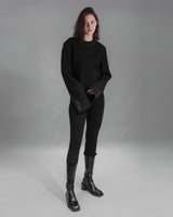 Fabric Mix Mannish Sweatshirt (6676027768950)