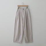 LMN Two-Tuck Half-Bend Cotton Pants (9 colors)