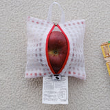 Glossy Cross Stripes Basic Pouch (White Strawberry)