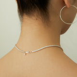 プチパールスパークルネックレス / petite pearl sparkle necklace