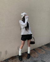 ベルベットカンカンスカートパンツ