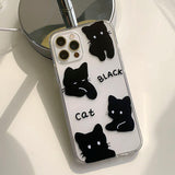 ブラックキャットフォーンケース / Black cat Phone Case 01