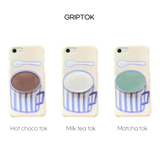 [セット] ドリンクシリーズ：ラテ / ラテフォンケース + スマホグリップ / [SET] Drink series : Latte / Latte phone case + griptok