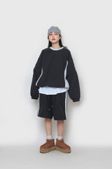 2wayナイロンスェットシャツ / two-way nylon sweatshirt