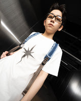 スプレー ハーフトップ Tシャツ / Sprayed Half Top (White)