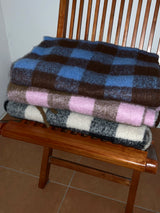 Coing brush check long muffler scarf