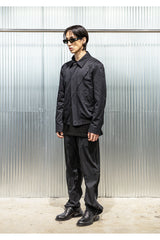 オブリークインバーティドプリーツブルゾン/OBLIQUE INVERTED PLEAT BLOUSON