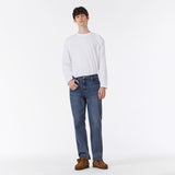 Signature Stud Tapered Crop Fit Denim Pants Indigo