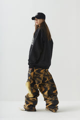 ウェーブベルベットスーパーワイドボックスパンツ / BSR2223FWPT015 ZGZG WAVE VELVET SUPER WIDE BOX PANTS GOLD