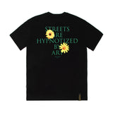 フラワースタンダードフィットTシャツ / 22 FLOWER STANDARD FIT T-SHIRTS WHITE MELANGE / BLACK