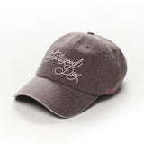 FLOWER PIGMENT BIOWASHED BALL CAP PURPLE BROWN / BLACK