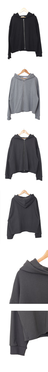 ヘビークロップフードジップアップ / Heavy crop hood zip-up
