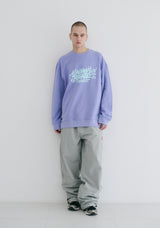 ファンスクリブリングBSRBTクルーネック / BSR2223FWPO072 FUN SCIBBLING BSRBT CREWNECK LAVENDER