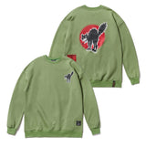 CAT OVERSIZED HEAVY SWEAT CREWNECK OLIVE / BLACK (4626253971574)