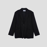 テーラードリネンジャケット / TAILORED LINEN JACKET, BLACK