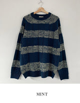 Stripe Extended Sleeve Knit Top (3color) (6598830063734)