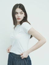オーガニッククロップTシャツ / T1007 ORGANIC CROP T-SHIRT_WHITE