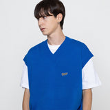 ベースボールブラックロゴエンブロイダリーニットベスト / Baseball Black Logo Embroidered Knit Vest_4color