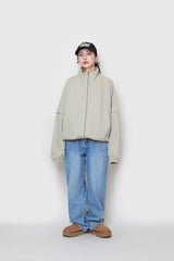 トライカラーリングナイロンジップアップ / Try Coloring Nylon Zip-Up