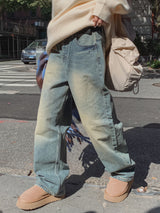 (UNISEX) グリックビンテージワイドデニムパンツ